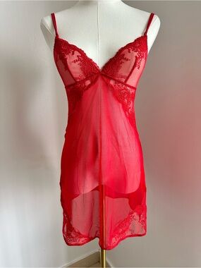 New LA Perla Red Lace Slip - Women Intimates
